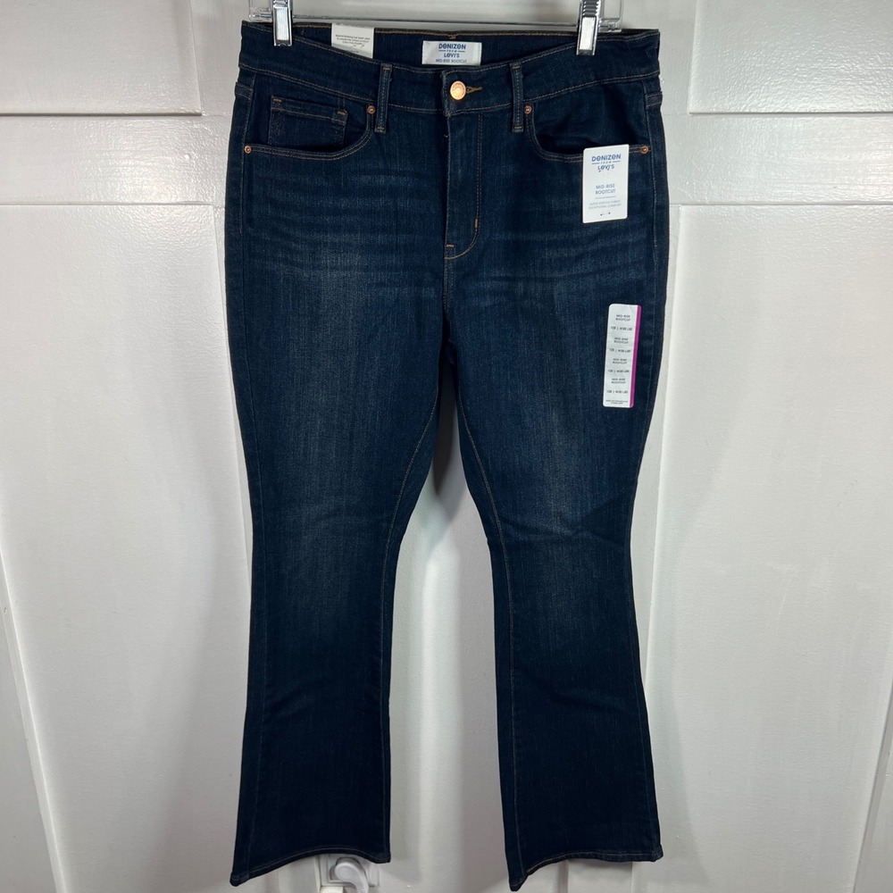Denizen Levi's Womens Mid-Rise Bootcut Jeans Dark Wash 10S W30 L30 66899-0081